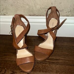GIANNI BINI brown heel wedges